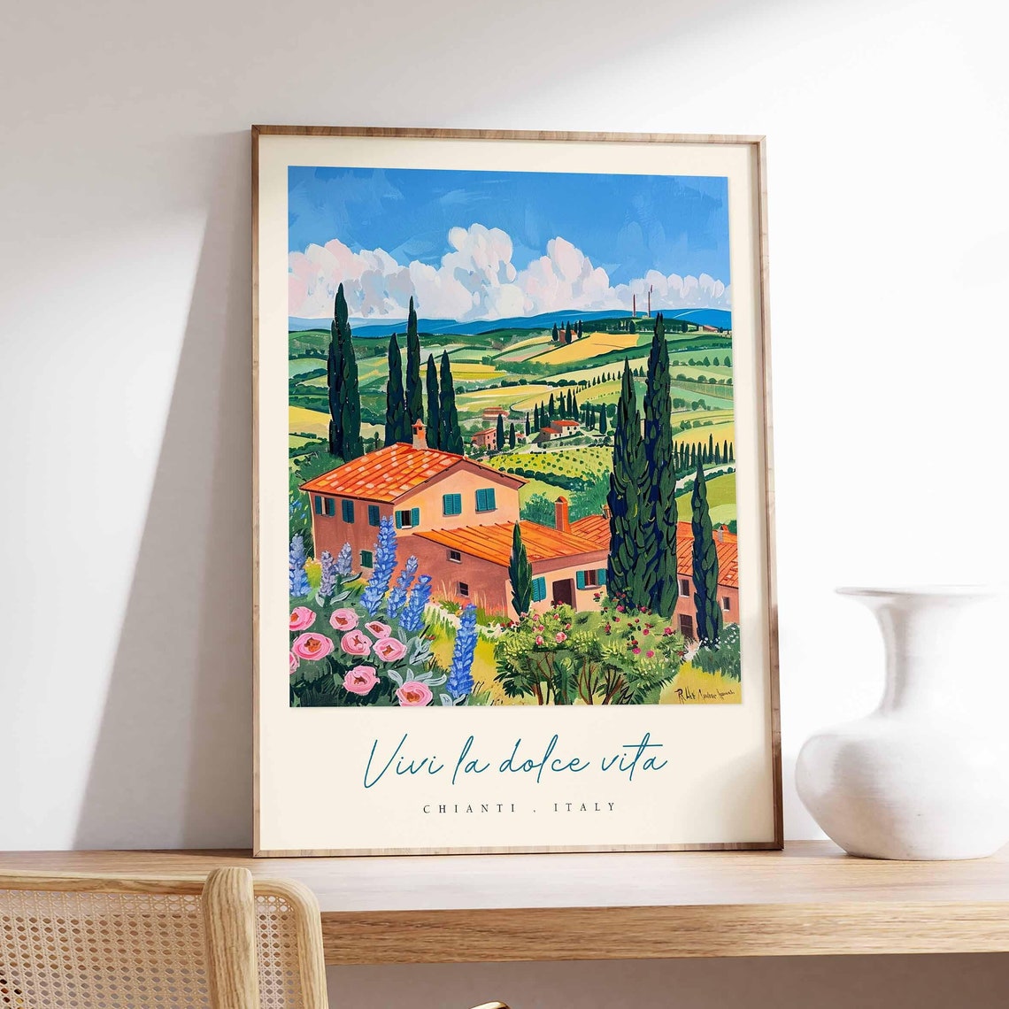 Chianti Poster Chianti Travel Print Chianti Travel Art Chianti Wall Art Italy Art Italy Travel Decor Italian Travel Gift