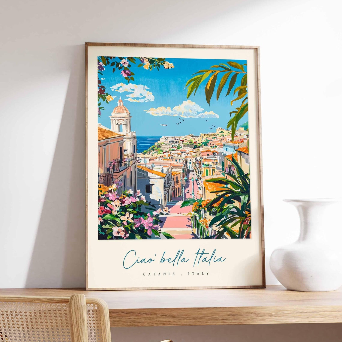Catania Poster Catania Travel Print Catania Travel Art Catania Wall Art Italy Art Italy Travel Decor Italian Travel Gift