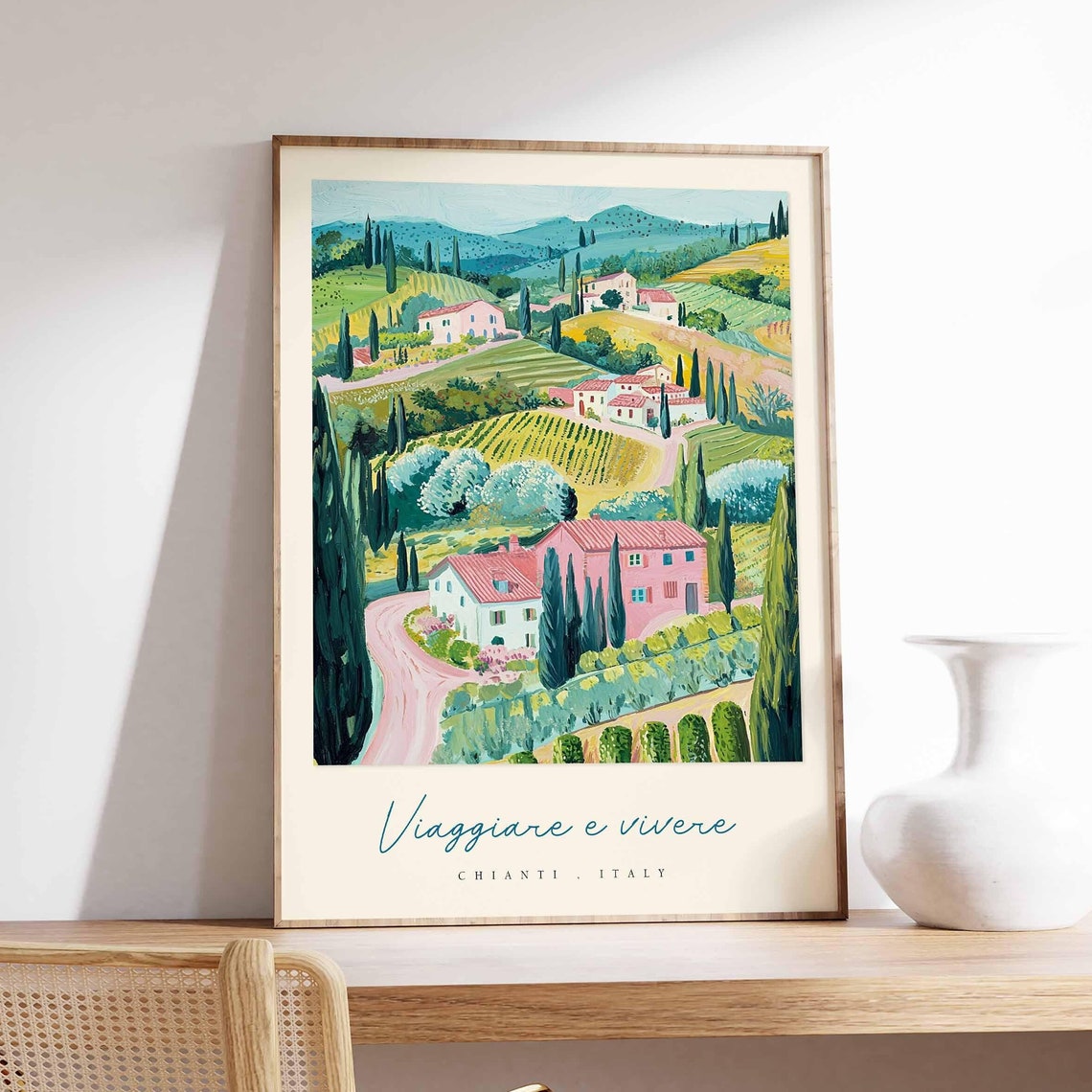 Chianti Poster Chianti Travel Print Chianti Travel Art Chianti Wall Art Italy Art Italy Travel Decor Italian Travel Gift