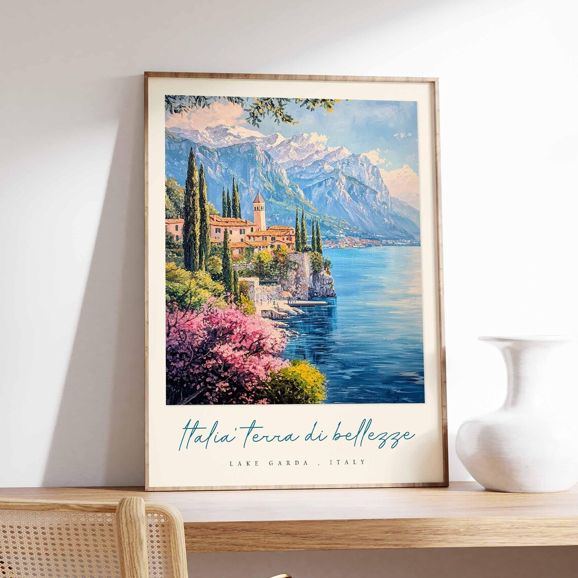 Lake Garda Italian Travel Poster, Italy Travel Decor
