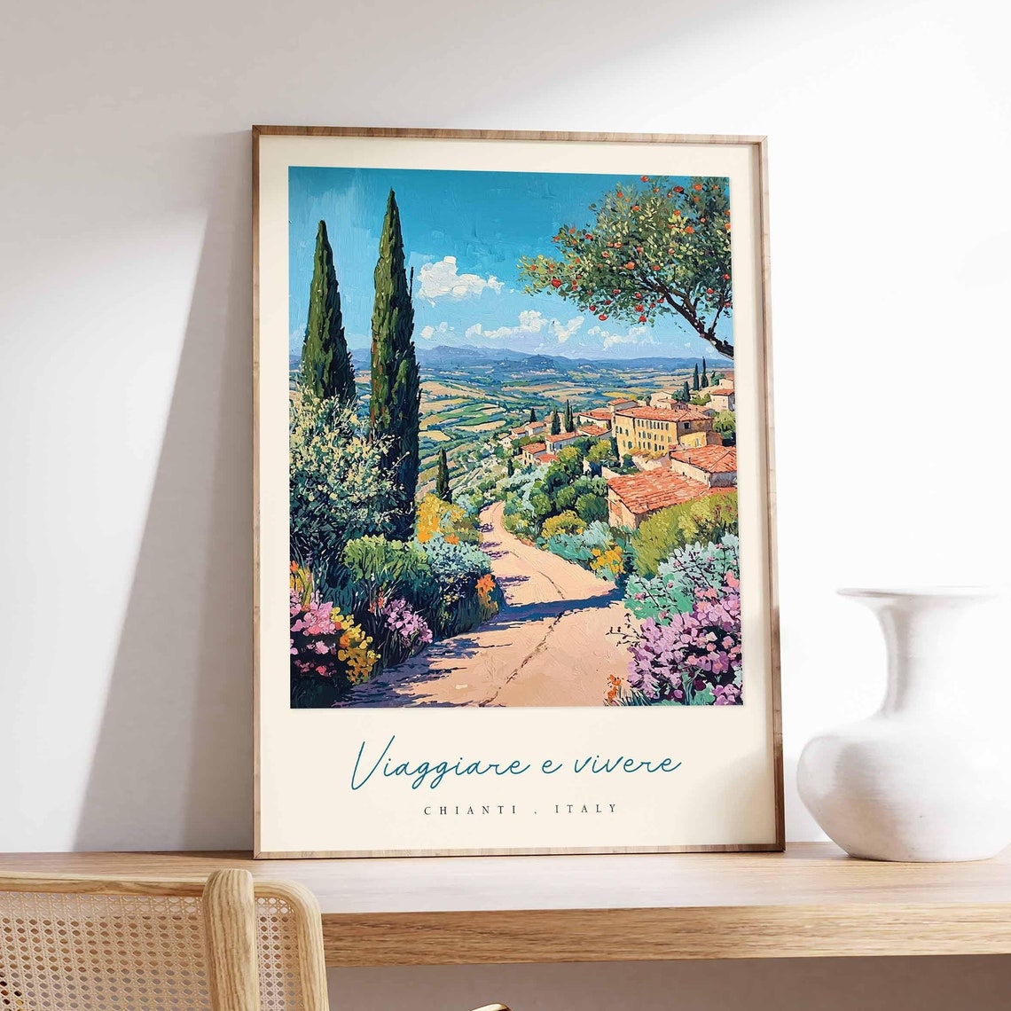 Chianti Poster Chianti Travel Print Chianti Travel Art Chianti Wall Art Italy Art Italy Travel Decor Italian Travel Gift