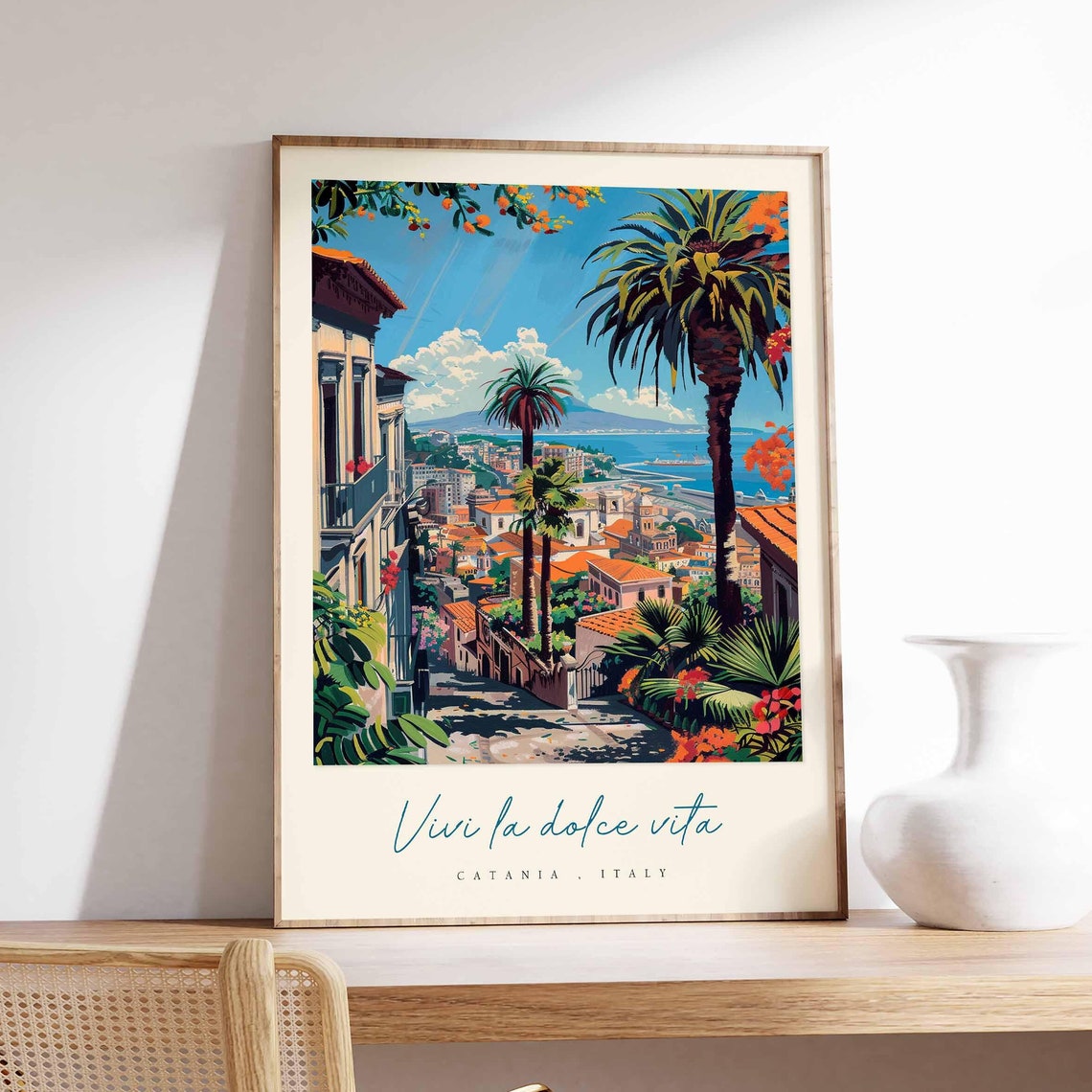 Catania Poster Catania Travel Print Catania Travel Art Catania Wall Art Italy Art Italy Travel Decor Italian Travel Gift