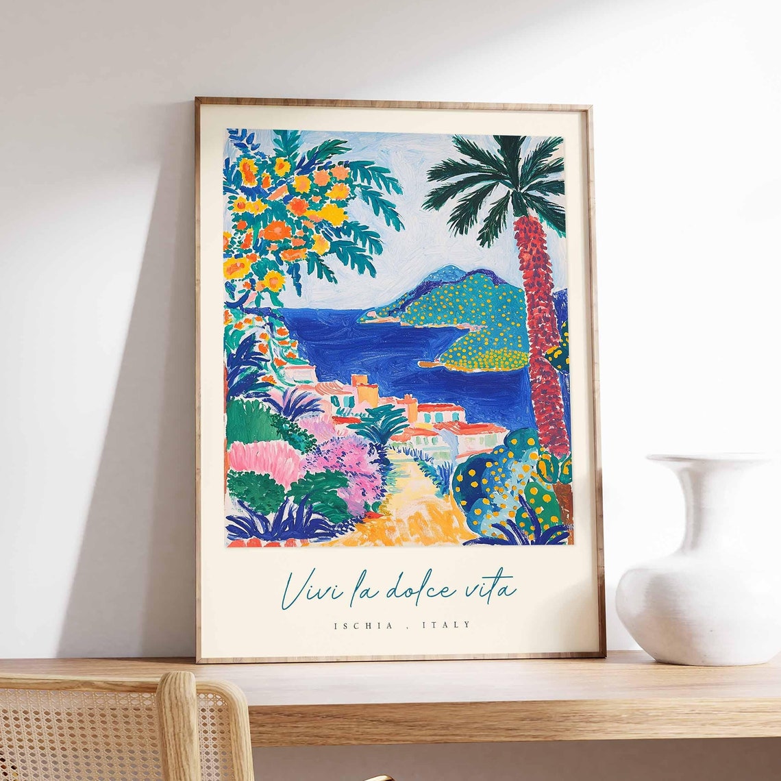 Ischia Poster Italian Travel Print Ischia Travel Art Ischia Wall Art Italy Art Italy Travel Decor Italian Travel Gift