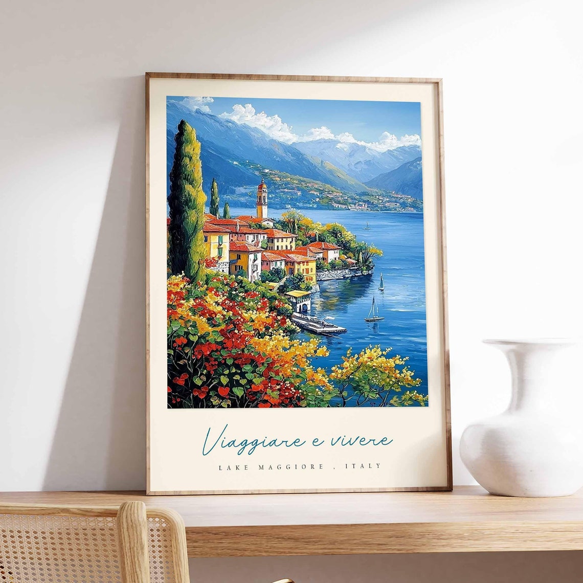 Lake Maggiore Poster Italian Travel Print Lake Maggiore Travel Art Lake Maggiore Wall Art Italy Art Italy Travel Decor Travel Gift