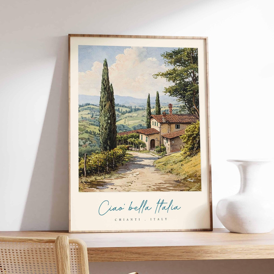 Chianti Poster Chianti Travel Print Chianti Travel Art Chianti Wall Art Italy Art Italy Travel Decor Italian Travel Gift