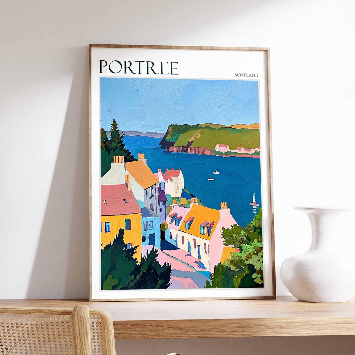 Portree Poster Scotland Poster Scottish Highlands Poster Isle Of Skye Poster Scottish Decor Portree Wall Decor Portree Travel Art