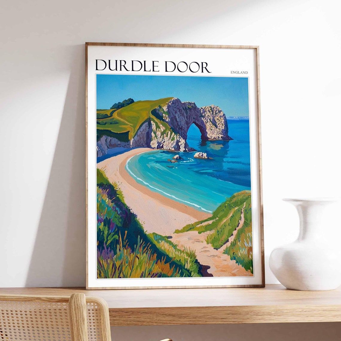 Durdle Door England Limestone Arch Jurassic Coast Art Poster