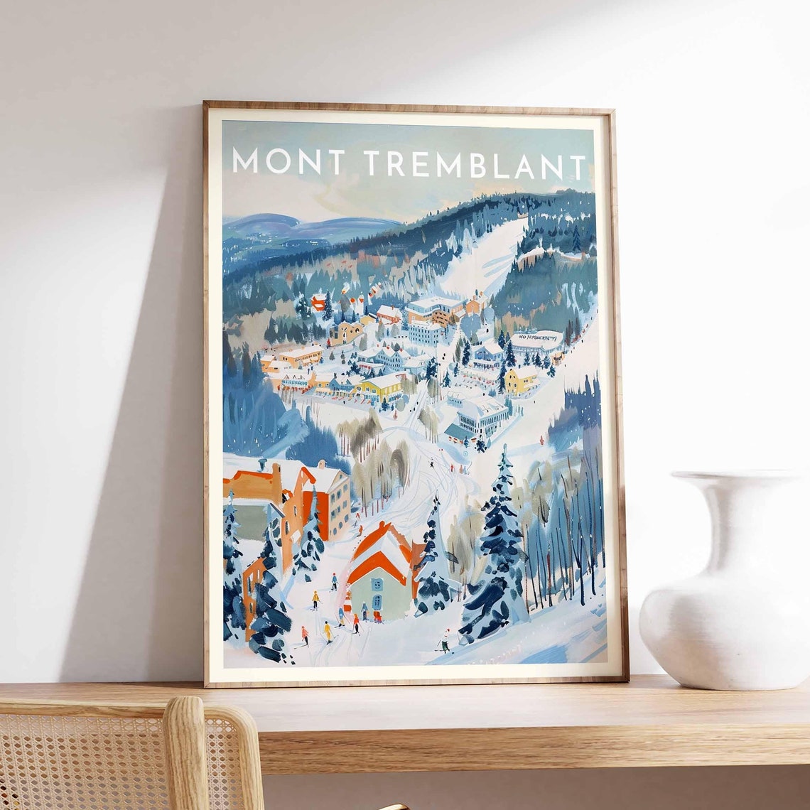 Mont Tremblant Canada Resort Village Aerial View Ski Runs Poster