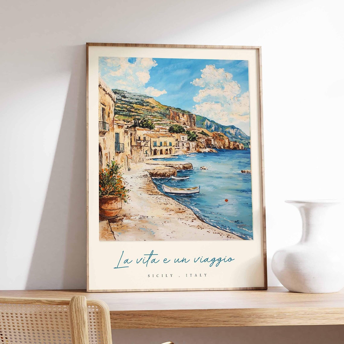 Sicily Poster Italian Travel Print Sicily Travel Art Sicily Wall Art Italy Art Italy Travel Decor Italian Travel Gift