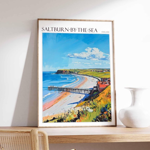 Saltburn By The Sea Vintage Travel Poster