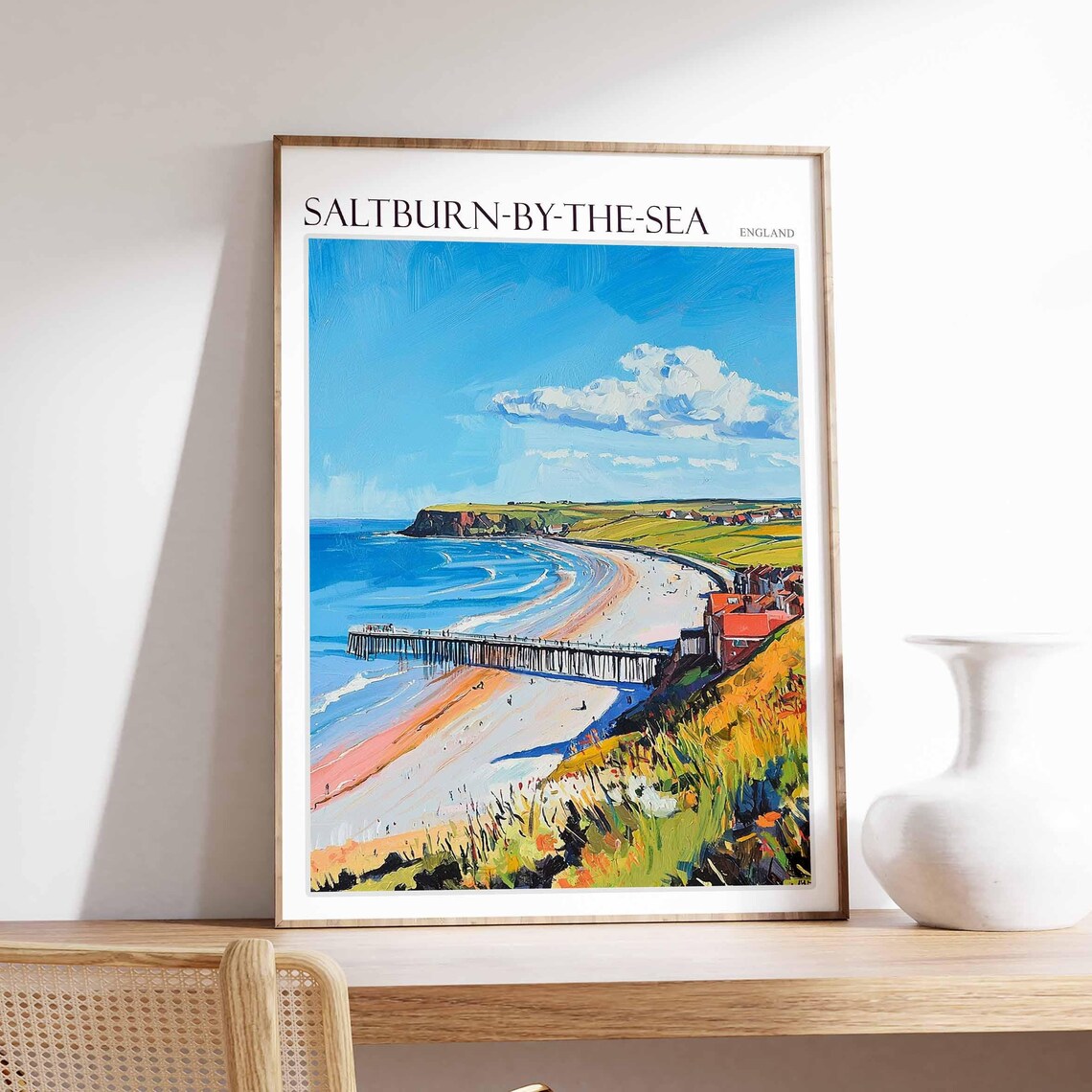 Saltburn By The Sea Vintage Travel Poster