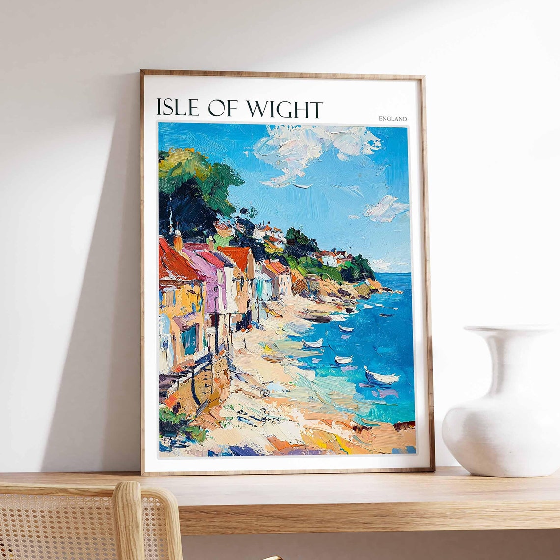 Isle Of Wight Poster Uk Travel Poster Coastal Wall Art British Decor Uk Home Decor Isle Of Wight Travel Print Island Poster Uk Decor