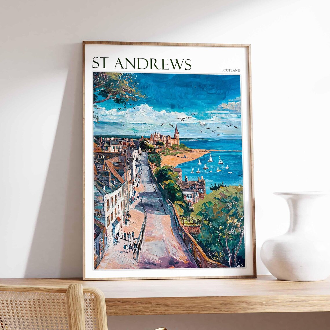 St Andrews Travel Poster, Scotland Decor Print