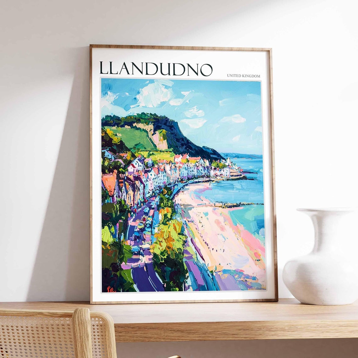 Llandudno United Kingdom Great Orme Headland Seafront Bay View Poster