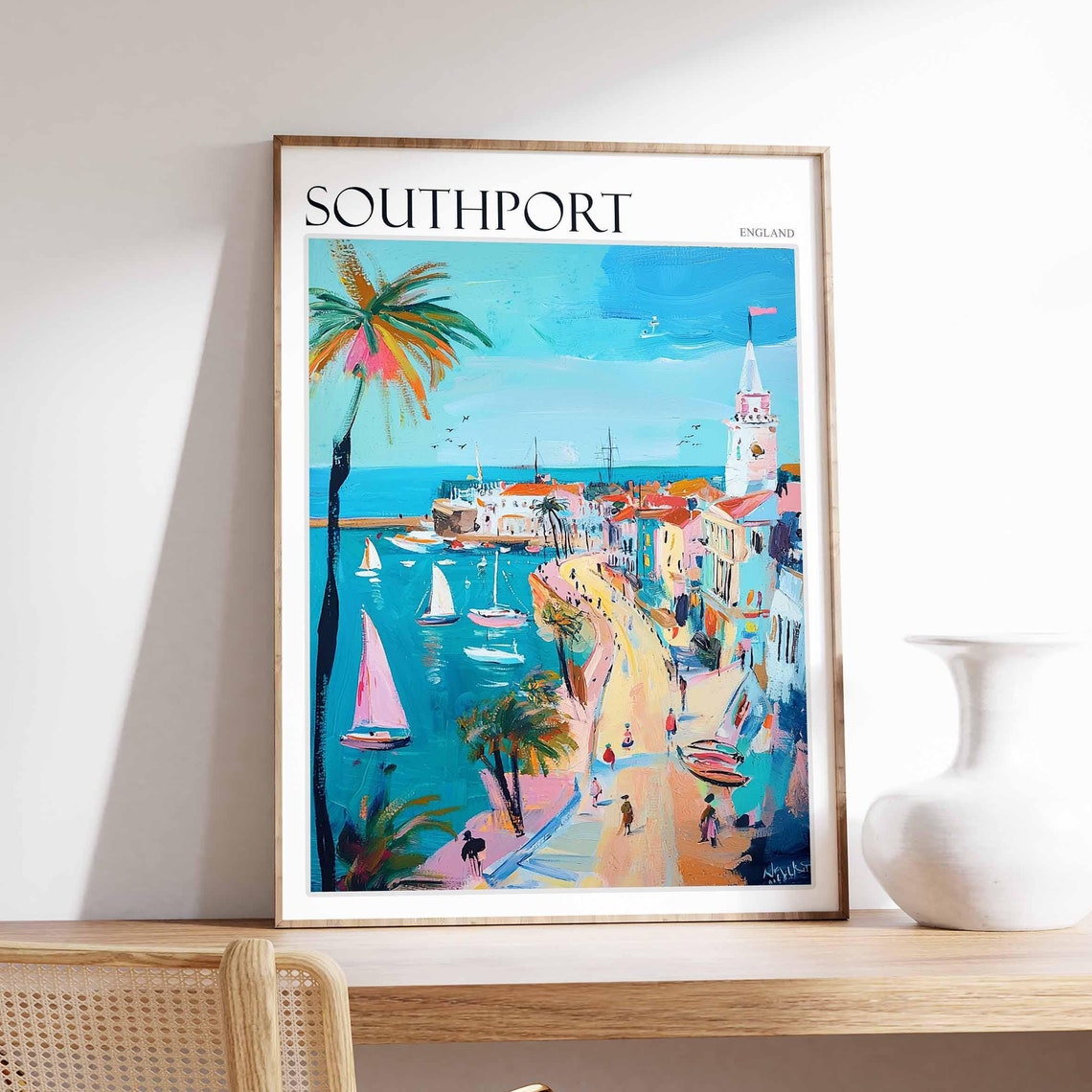 Southport Poster Uk Travel Poster Seaside Art Poster British Wall Decor Southport Wall Art Southport Wall Decor Southport Travel Print