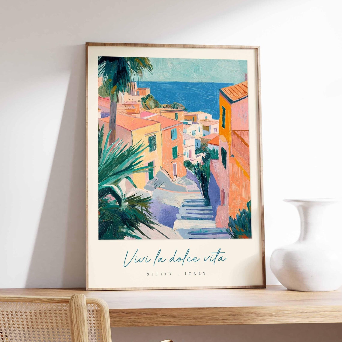Sicily Poster Italian Travel Print Sicily Travel Art Sicily Wall Art Italy Art Italy Travel Decor Italian Travel Gift