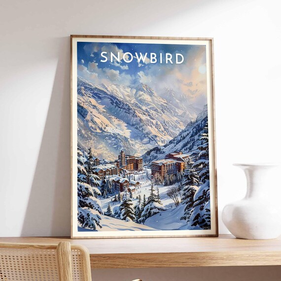 Snowbird Twilight Valley Lodges Under the Misty Peaks Utah Poster