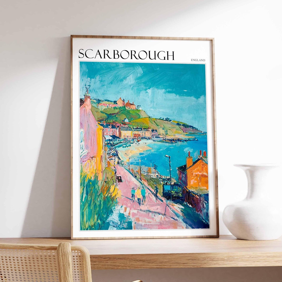 Scarborough Poster Uk Travel Poster Coastal Wall Art British Decor Uk Home Decor Scarborough Travel Decor Scarborough Wall Art Uk Art