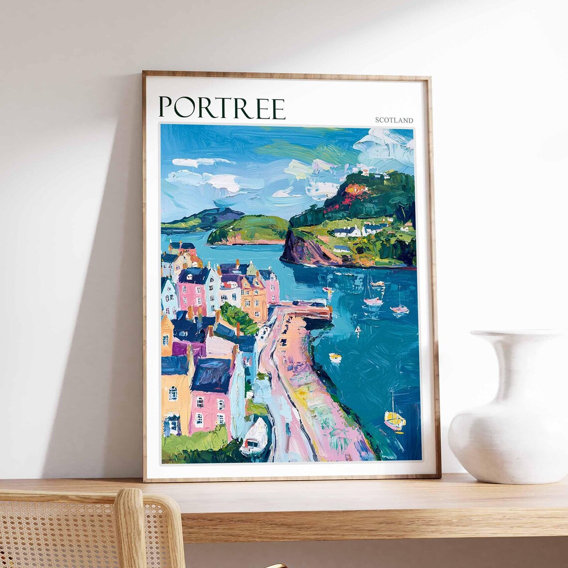 Portree Poster Scotland Poster Scottish Highlands Poster Isle Of Skye Poster Scottish Decor Portree Wall Decor Portree Travel Art