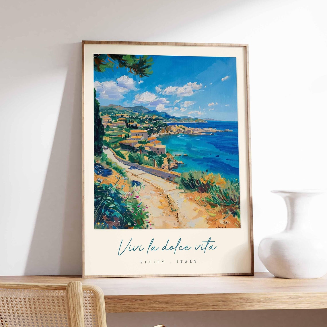 Sicily Poster Italian Travel Print Sicily Travel Art Sicily Wall Art Italy Art Italy Travel Decor Italian Travel Gift