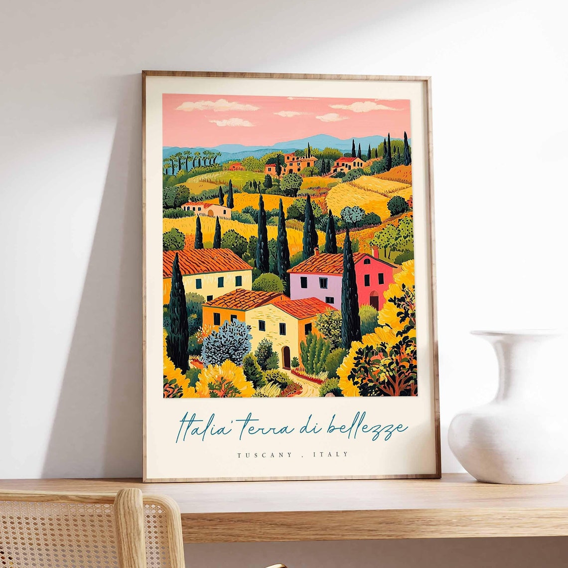 Tuscany Poster Italian Travel Print Tuscany Travel Art Tuscany Wall Art Italy Art Italy Travel Decor Italian Travel Gift