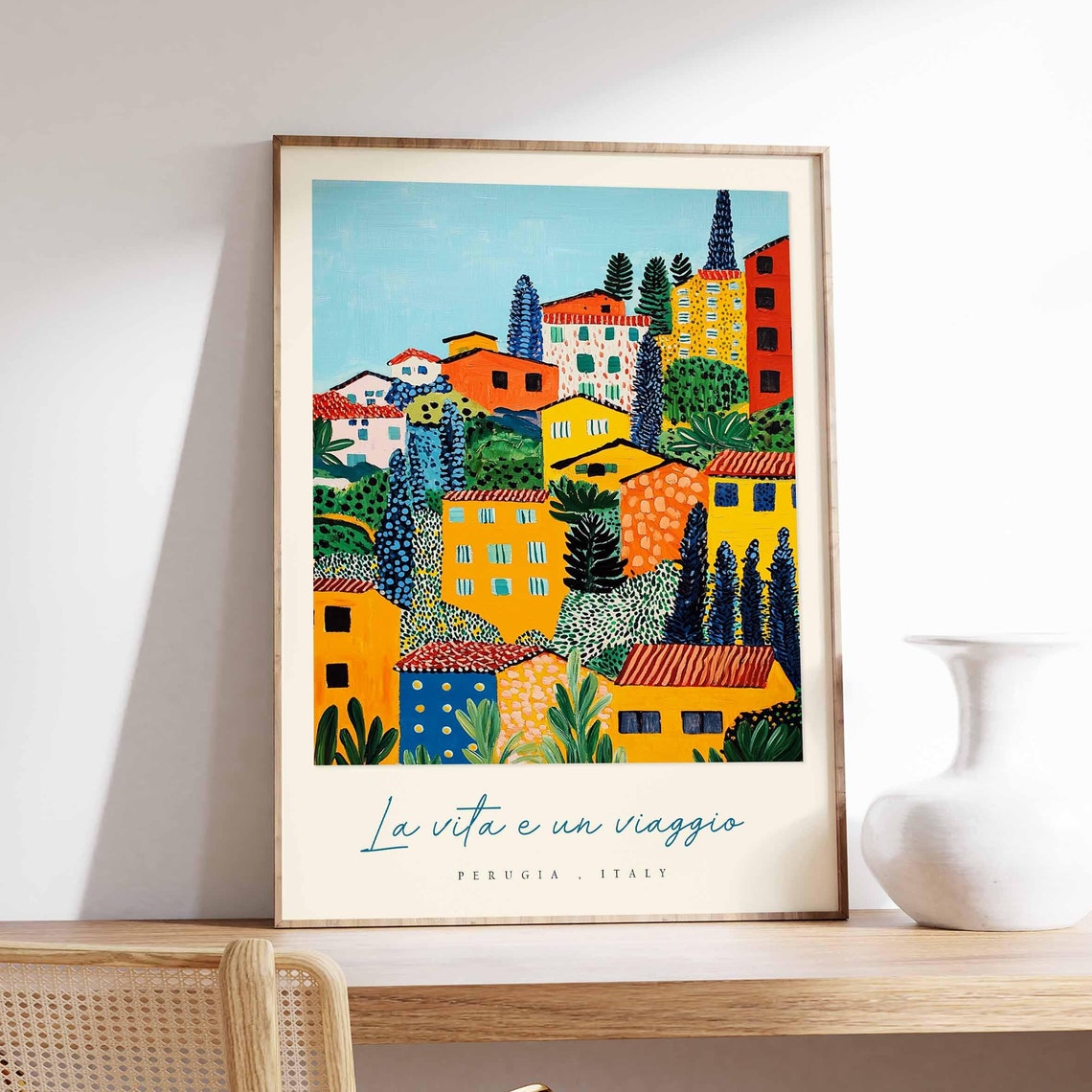 Perugia Poster Italian Travel Print Perugia Travel Art Perugia Wall Art Italy Art Italy Travel Decor Italian Travel Gift