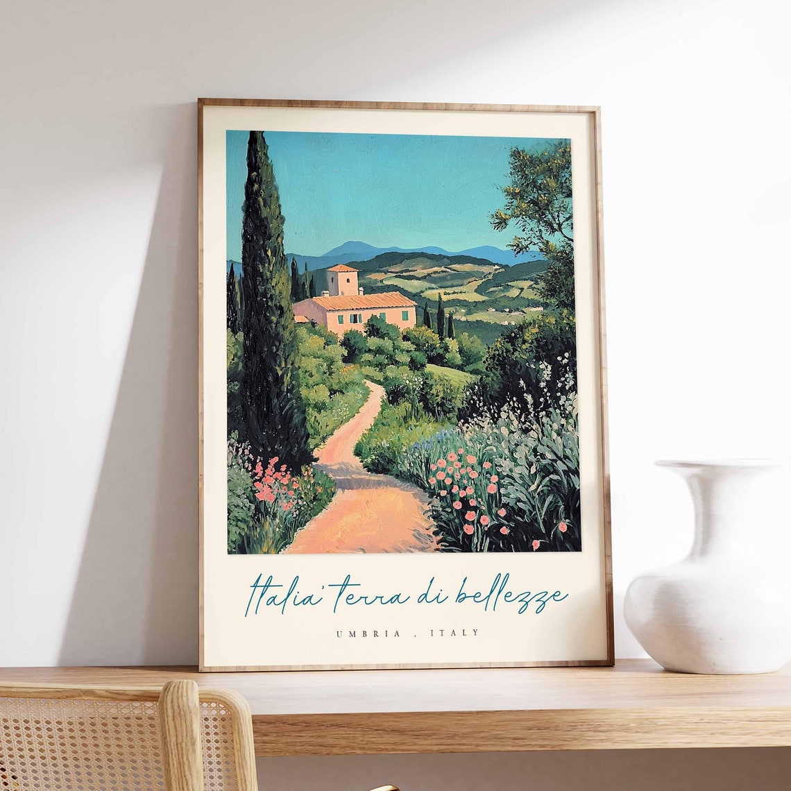 Umbria Poster Italian Travel Print Umbria Travel Art Umbria Wall Art Italy Art Italy Travel Decor Italian Travel Gift