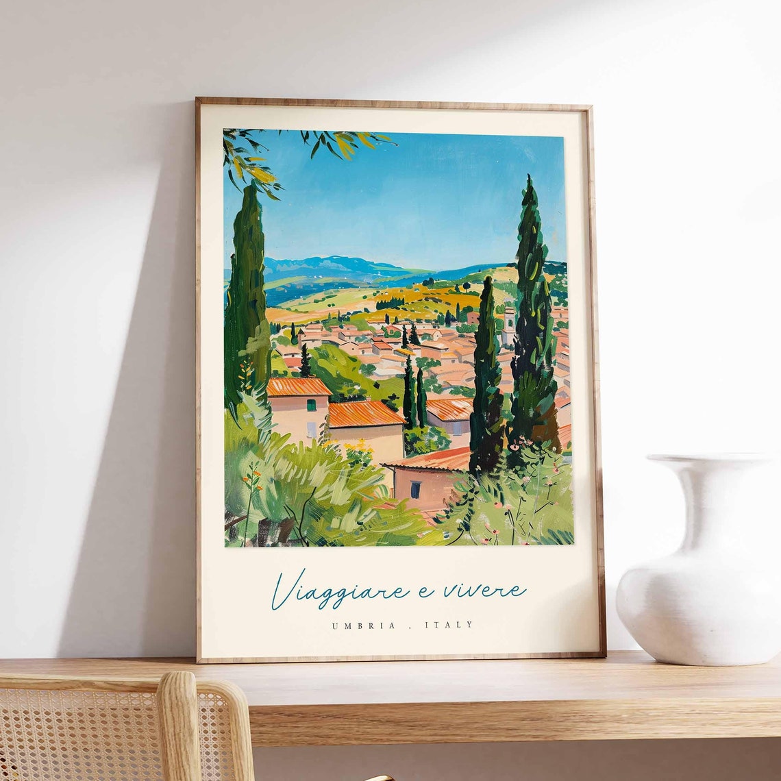 Umbria Poster Italian Travel Print Umbria Travel Art Umbria Wall Art Italy Art Italy Travel Decor Italian Travel Gift