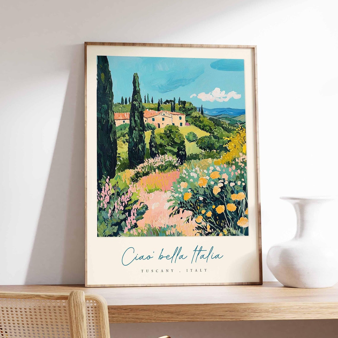 Tuscany Poster Italian Travel Print Tuscany Travel Art Tuscany Wall Art Italy Art Italy Travel Decor Italian Travel Gift