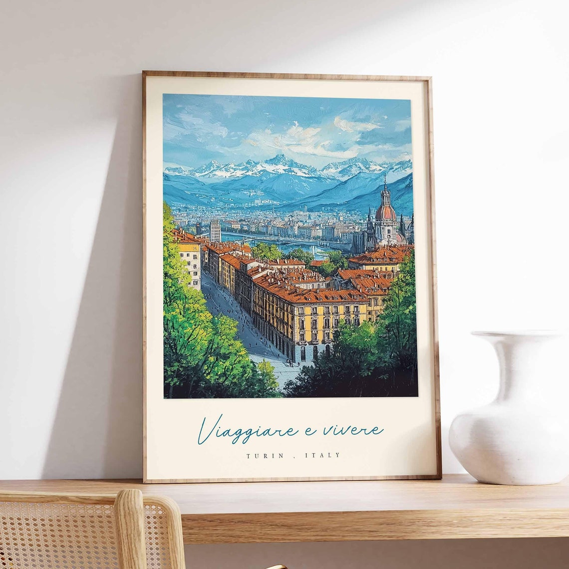 Turin Poster Italian Travel Print Turin Travel Art Turin Wall Art Italy Art Italy Travel Decor Italian Travel Gift