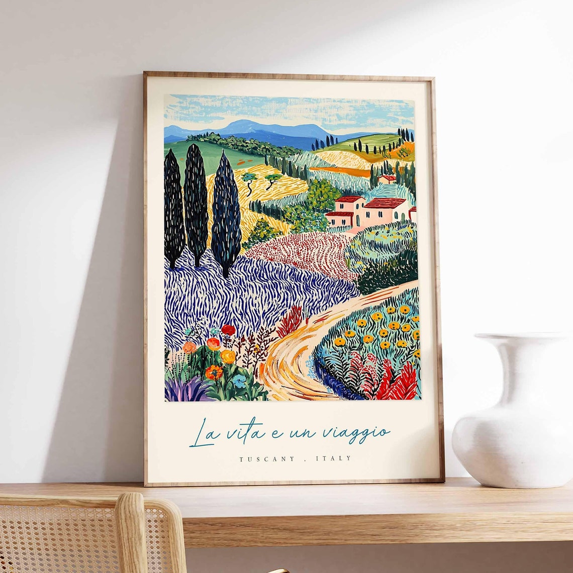 Tuscany Poster Italian Travel Print Tuscany Travel Art Tuscany Wall Art Italy Art Italy Travel Decor Italian Travel Gift