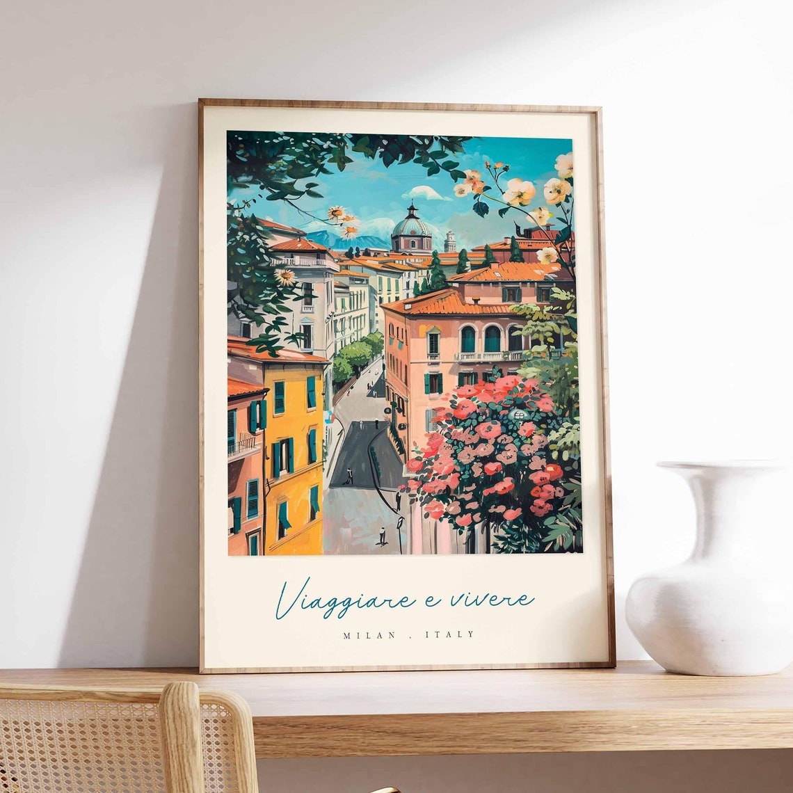 Milan Poster Italian Travel Print Milan Travel Art Milan Wall Art Italy Art Italy Travel Decor Italian Travel Gift