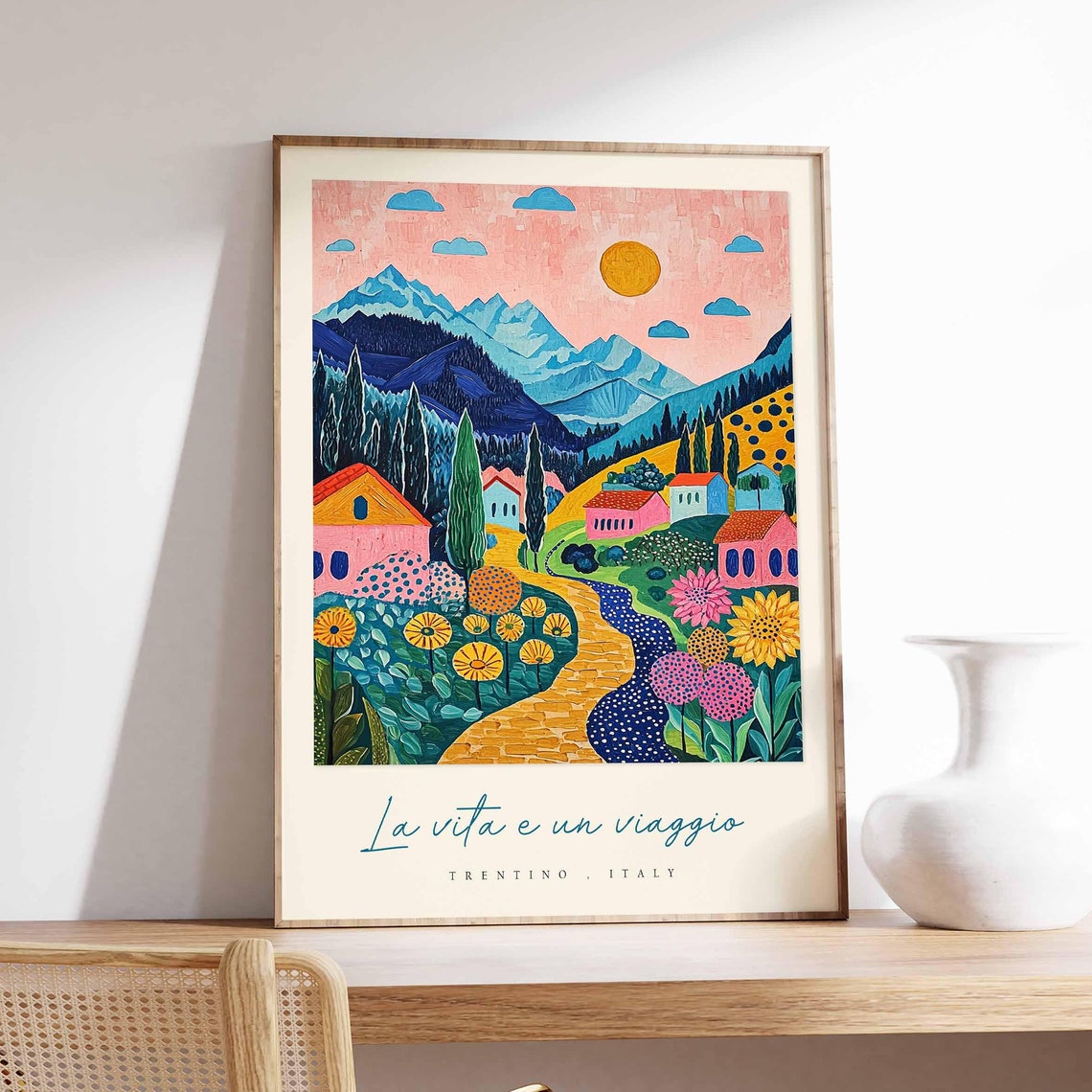 Trentino Poster Italian Travel Print Trentino Travel Art Trentino Wall Art Italy Art Italy Travel Decor Italian Travel Gift