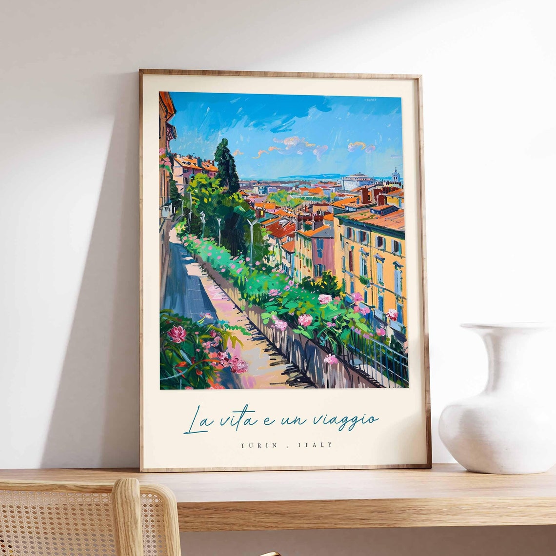 Turin Poster Italian Travel Print Turin Travel Art Turin Wall Art Italy Art Italy Travel Decor Italian Travel Gift