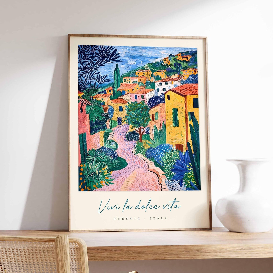 Perugia Poster Italian Travel Print Perugia Travel Art Perugia Wall Art Italy Art Italy Travel Decor Italian Travel Gift