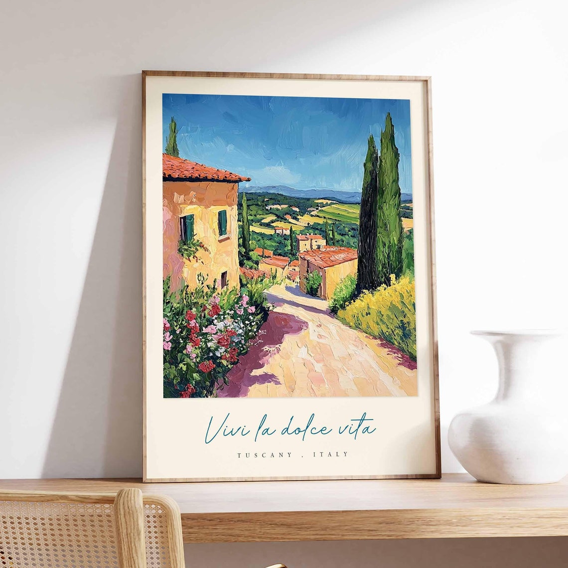 Tuscany Poster Italian Travel Print Tuscany Travel Art Tuscany Wall Art Italy Art Italy Travel Decor Italian Travel Gift