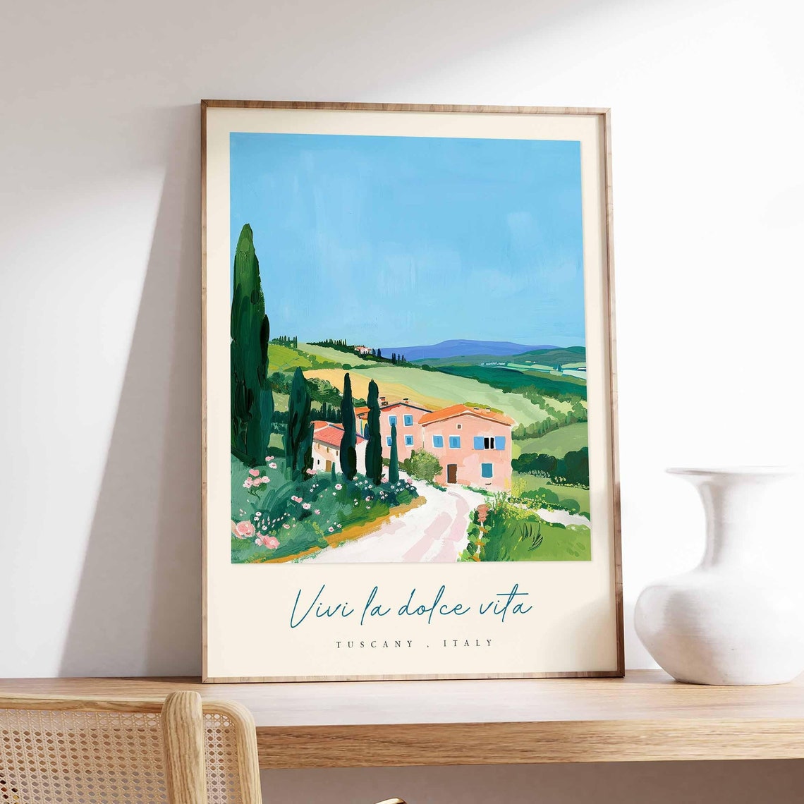 Tuscany Poster Italian Travel Print Tuscany Travel Art Tuscany Wall Art Italy Art Italy Travel Decor Italian Travel Gift