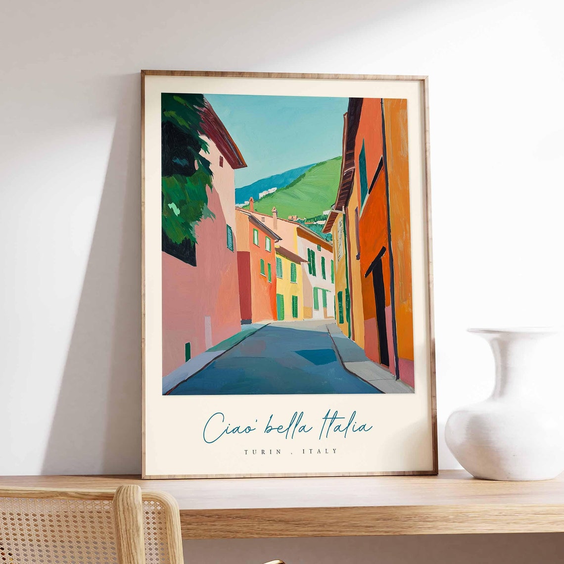 Turin Poster Italian Travel Print Turin Travel Art Turin Wall Art Italy Art Italy Travel Decor Italian Travel Gift