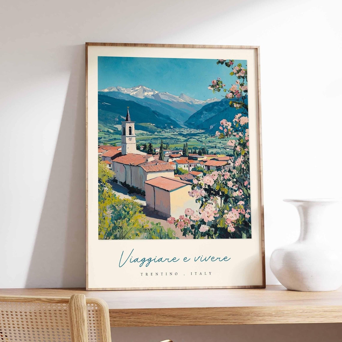 Trentino Poster Italian Travel Print Trentino Travel Art Trentino Wall Art Italy Art Italy Travel Decor Italian Travel Gift