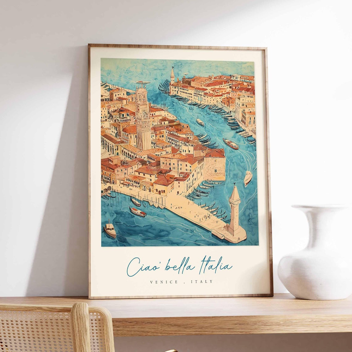 Venice Poster Italian Travel Print Venice Travel Art Venice Wall Art Italy Art Italy Travel Decor Italian Travel Gift