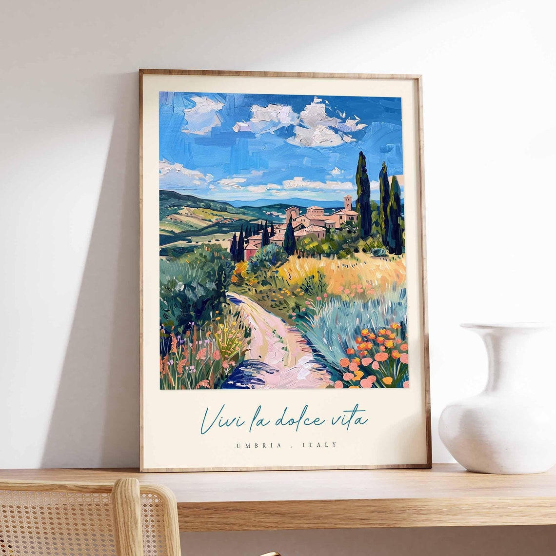 Umbria Poster Italian Travel Print Umbria Travel Art Umbria Wall Art Italy Art Italy Travel Decor Italian Travel Gift