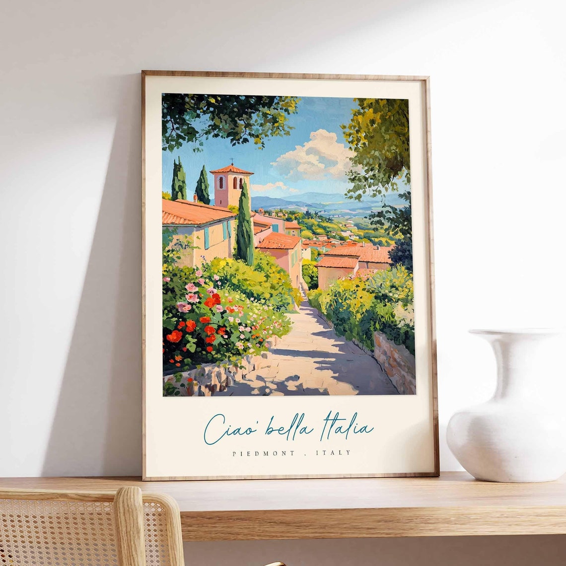Piedmont Poster Italian Travel Print Piedmont Travel Art Piedmont Wall Art Italy Art Italy Travel Decor Italian Travel Gift