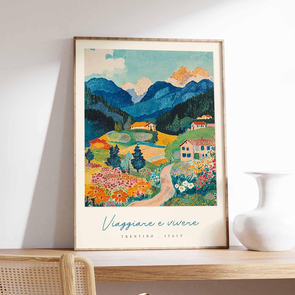 Trentino Poster Italian Travel Print Trentino Travel Art Trentino Wall Art Italy Art Italy Travel Decor Italian Travel Gift