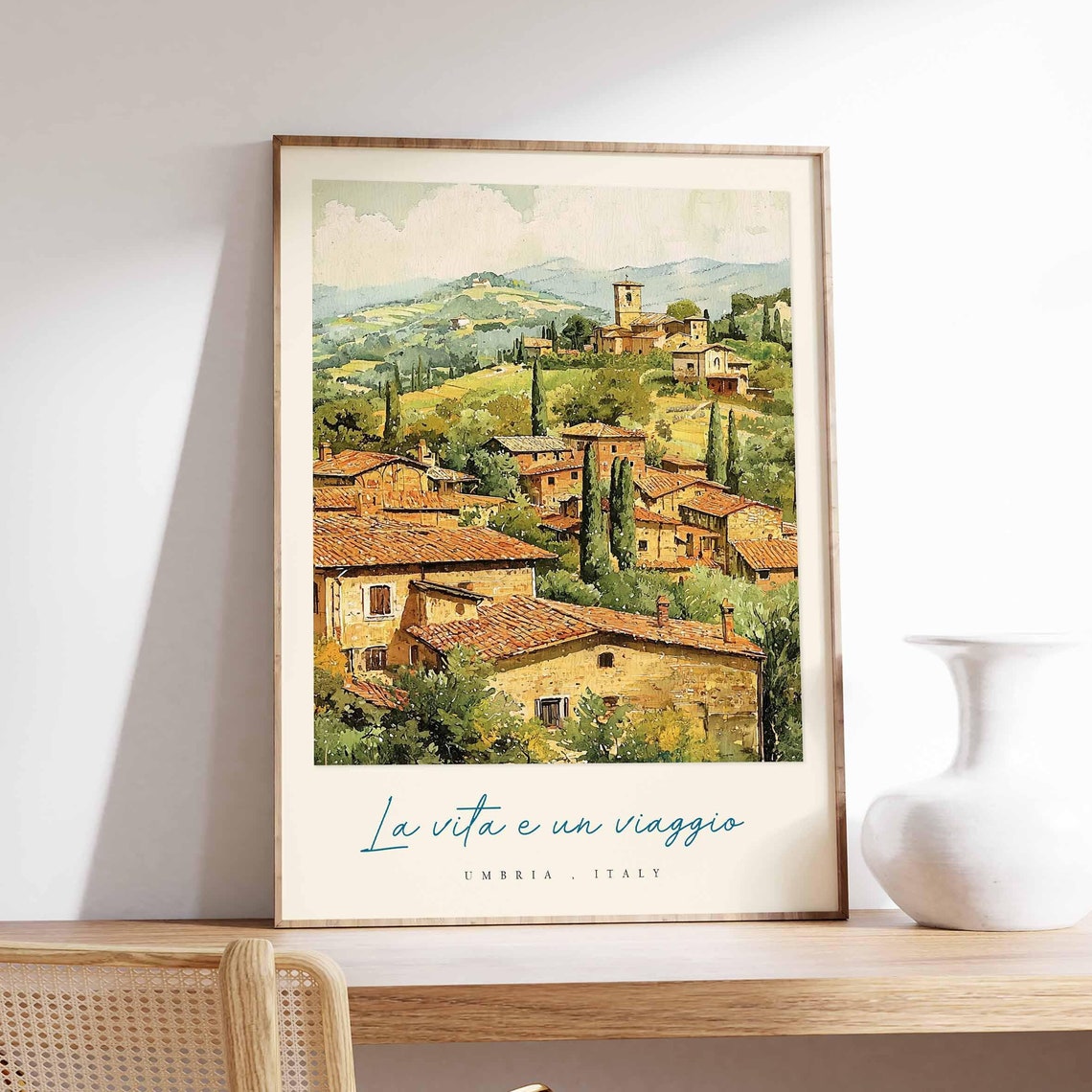Umbria Poster Italian Travel Print Umbria Travel Art Umbria Wall Art Italy Art Italy Travel Decor Italian Travel Gift