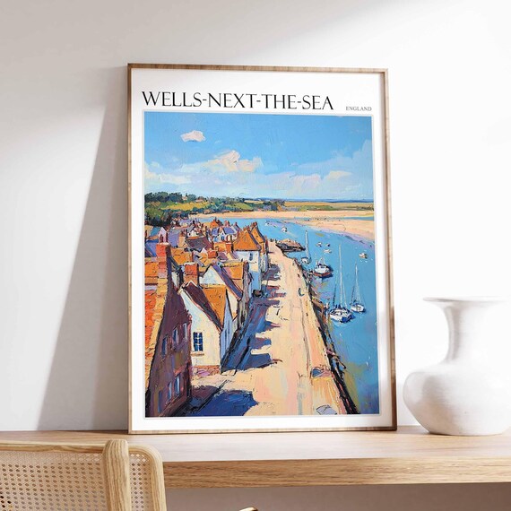Wells-Next-The-Sea Aerial Quay Sailboats Marsh View Art Poster
