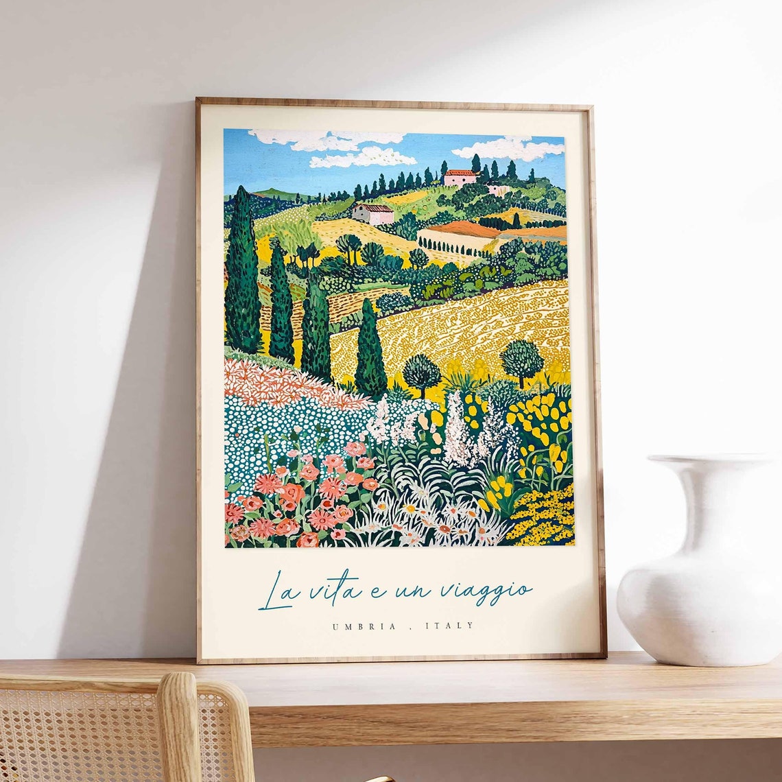 Umbria Poster Italian Travel Print Umbria Travel Art Umbria Wall Art Italy Art Italy Travel Decor Italian Travel Gift