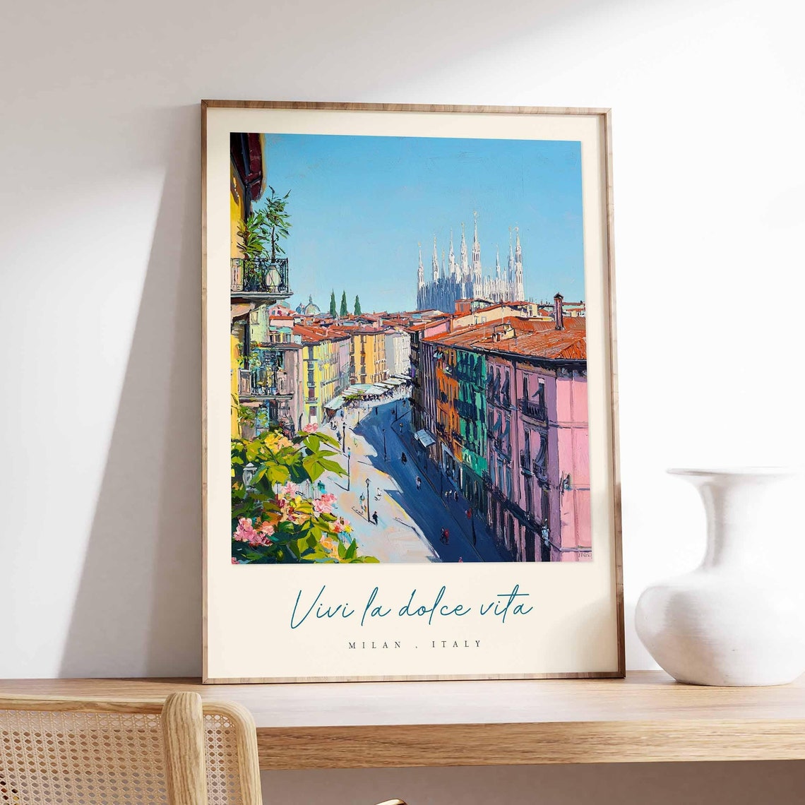 Milan Poster Italian Travel Print Milan Travel Art Milan Wall Art Italy Art Italy Travel Decor Italian Travel Gift