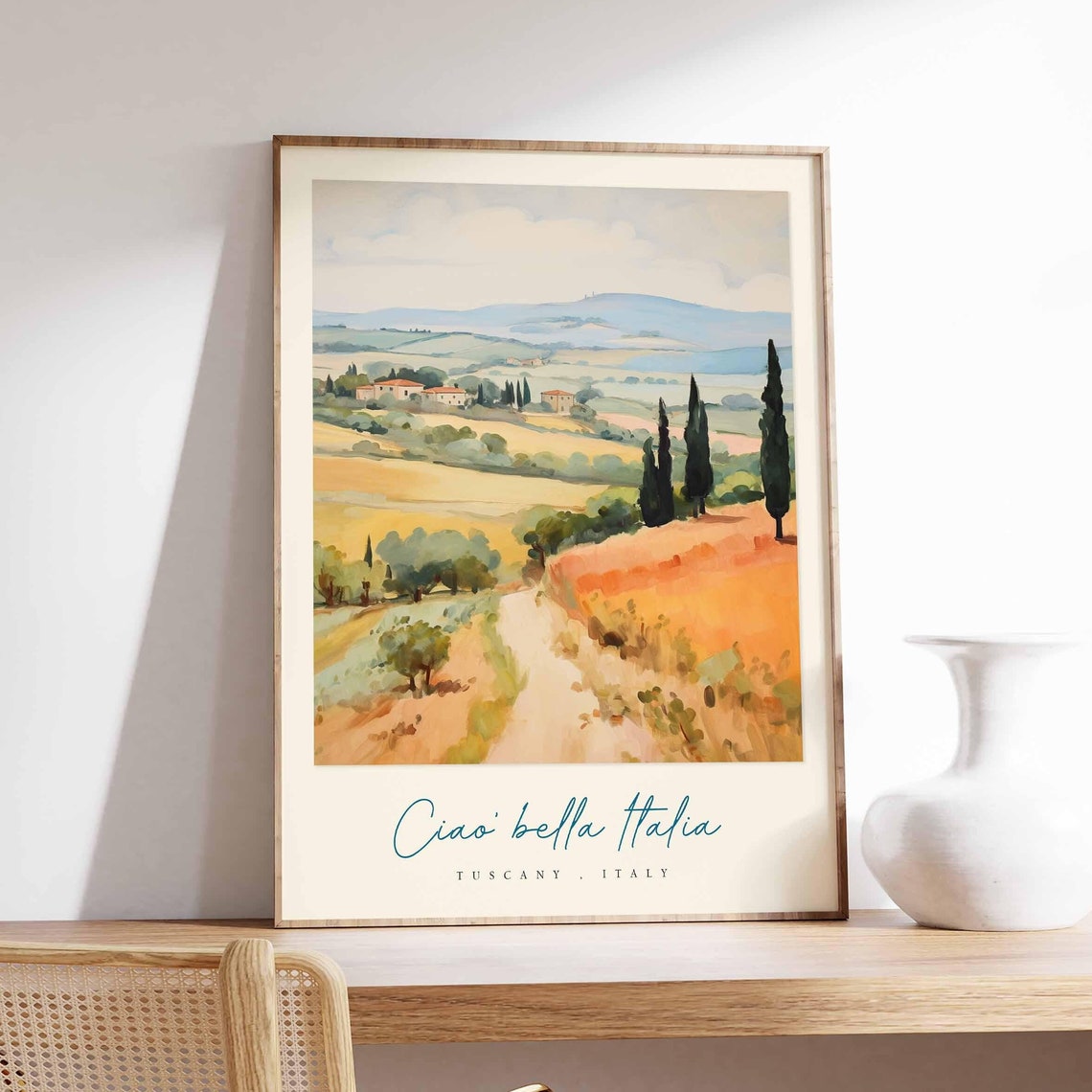 Tuscany Poster Italian Travel Print Tuscany Travel Art Tuscany Wall Art Italy Art Italy Travel Decor Italian Travel Gift