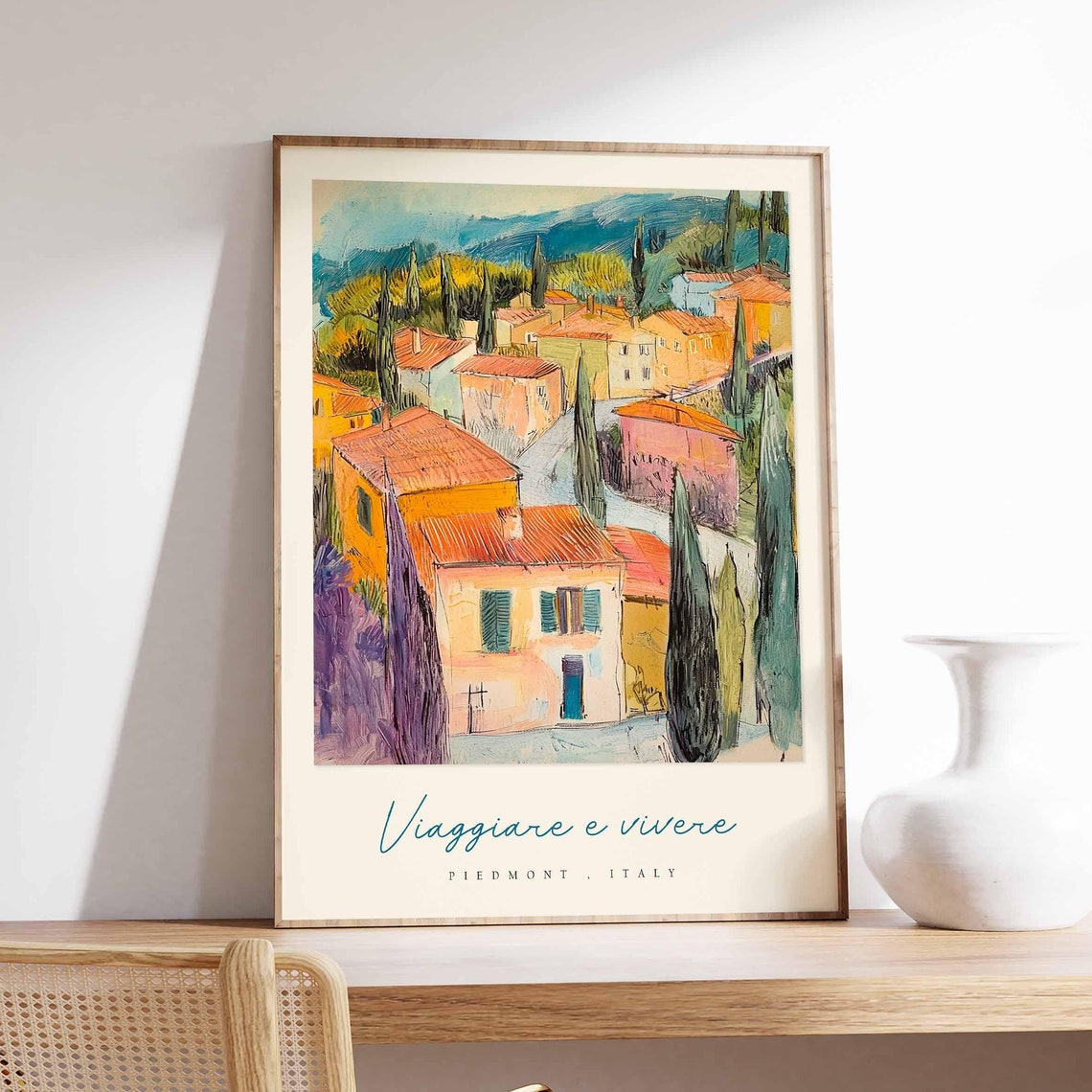 Piedmont Poster Italian Travel Print Piedmont Travel Art Piedmont Wall Art Italy Art Italy Travel Decor Italian Travel Gift