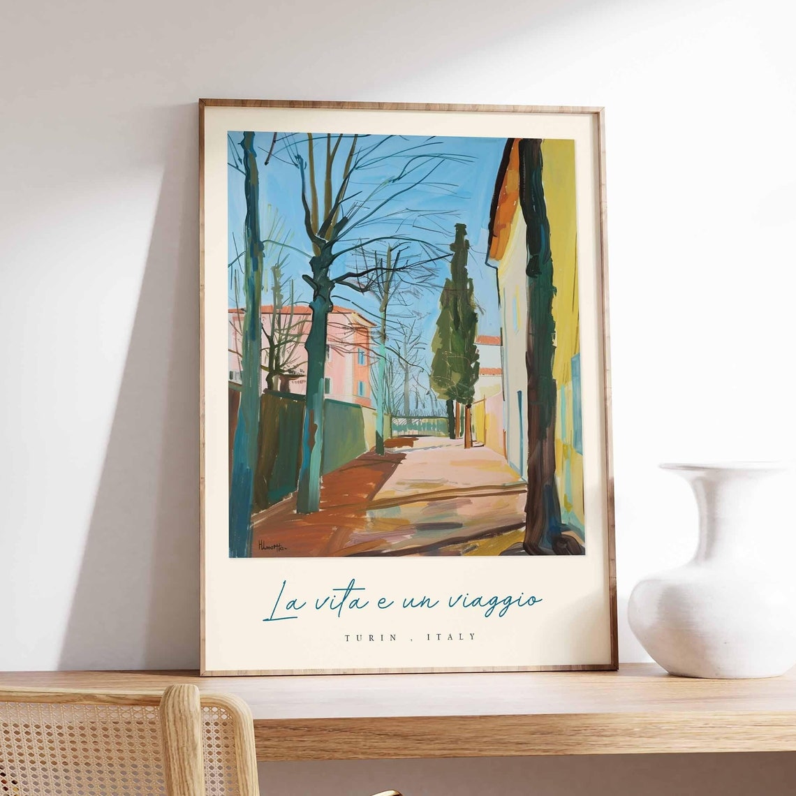 Turin Poster Italian Travel Print Turin Travel Art Turin Wall Art Italy Art Italy Travel Decor Italian Travel Gift